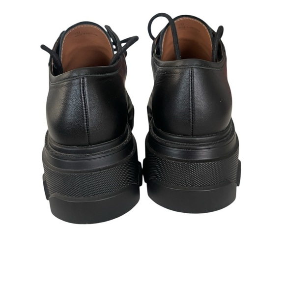 Lisa Vicky Dare Lug Sole Derby Shoes Black Vegan Leather Size 9  Chunky Platform - Picture 5 of 9